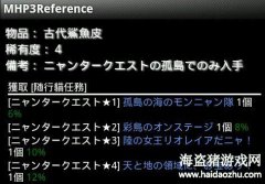 怪物獵人p3古代鯊魚皮